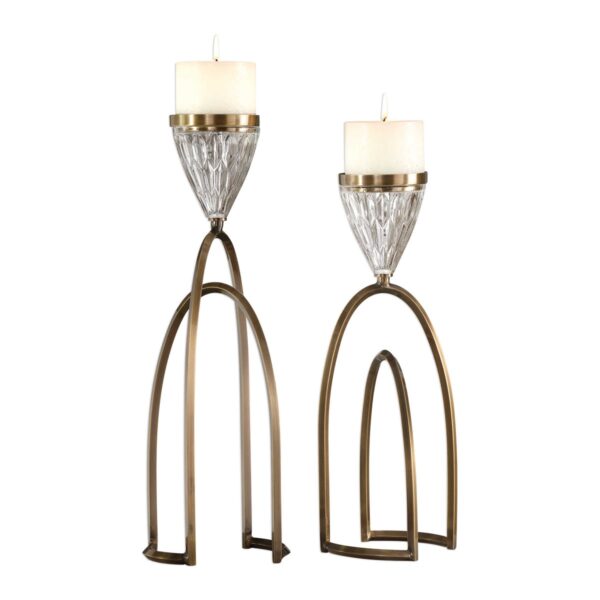 CARMA CANDLE HOLDERS S/2