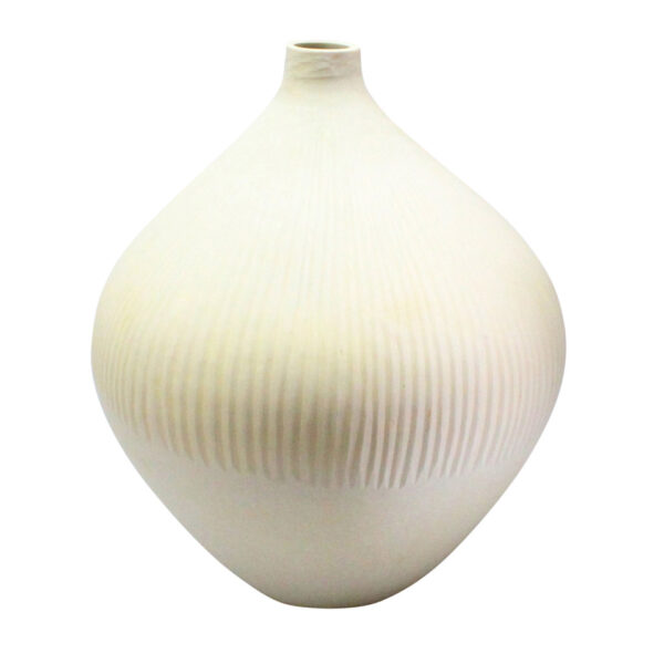 14" WALLACE CREAM SMALL GLASS VASE